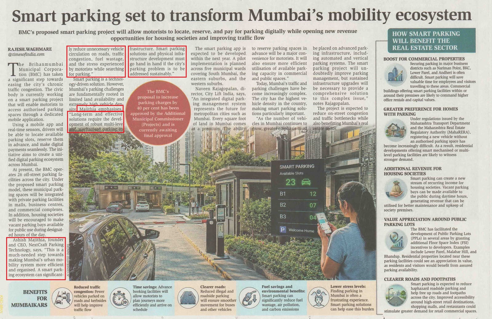 Smart parking project in mumbai