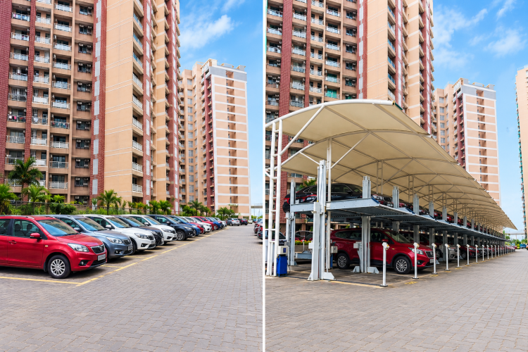 automated parking vs open parking